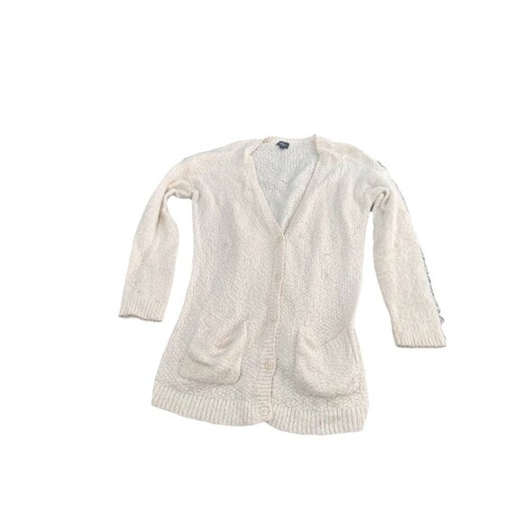 American Eagle Outfitters Sweaters - AMERICAN EAGLE AE Womens Size Large Fuzzy Cardigan Cream